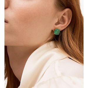 Kate spade small stud earrings navy blue